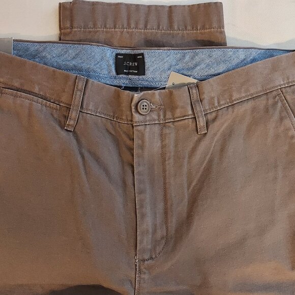 J. Crew Brown NWT Men’s 32Wx32L Cotton-Hemp Pant - Picture 5 of 16